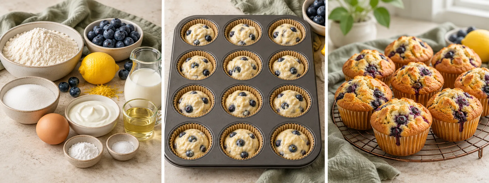 Serving idea for Small-Batch Blueberry Lemon Yogurt Muffins