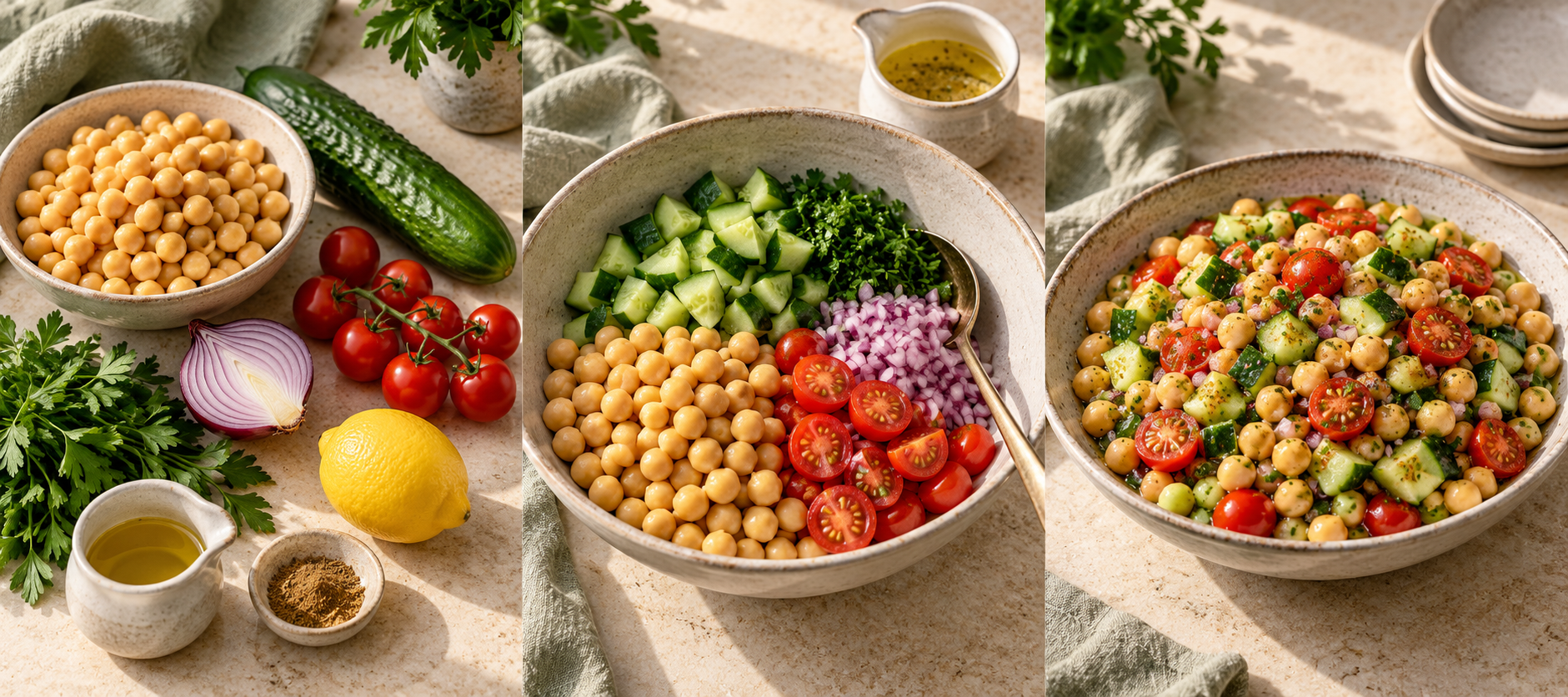Serving idea for Lemon Chickpea Crunch Salad