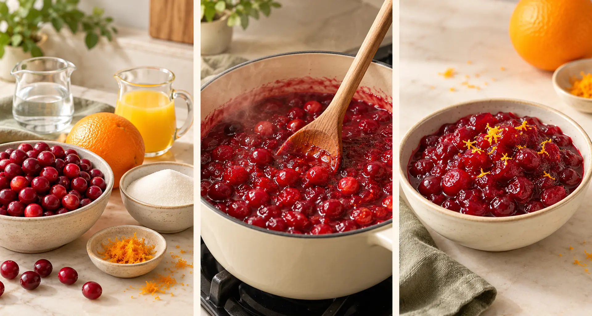 Serving idea for Homemade Cranberry Orange Sauce