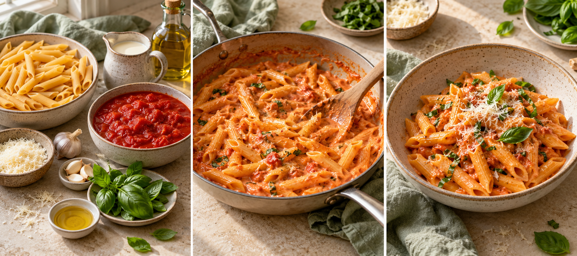 Serving idea for Creamy Tomato & Basil Pasta